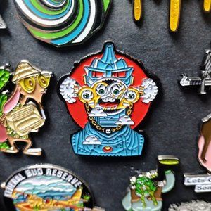 Mind Blown Pin. Limited Edition 100. (Heady Rare Music Festival Gear Colorful)
